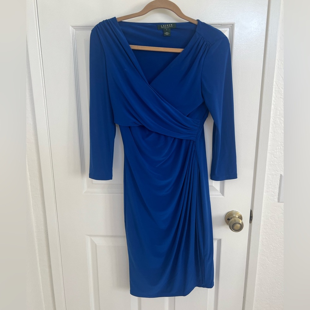 Ralph Lauren Royal Blue Long Sleeve Dress